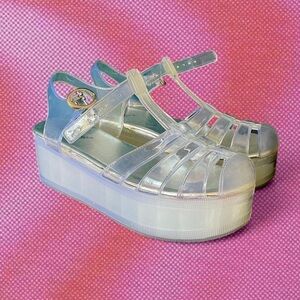 Y2K Transparent Platform Jelly Shoes